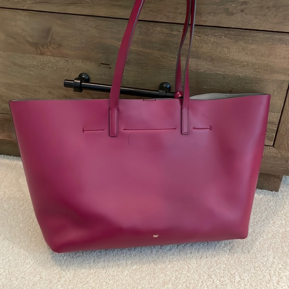 Anya Hindmarch Ebury Smiley Shopper Leather Tote Bag - Picture 9 of 13
